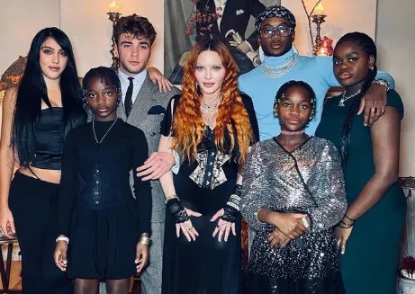 Madonna with her six children